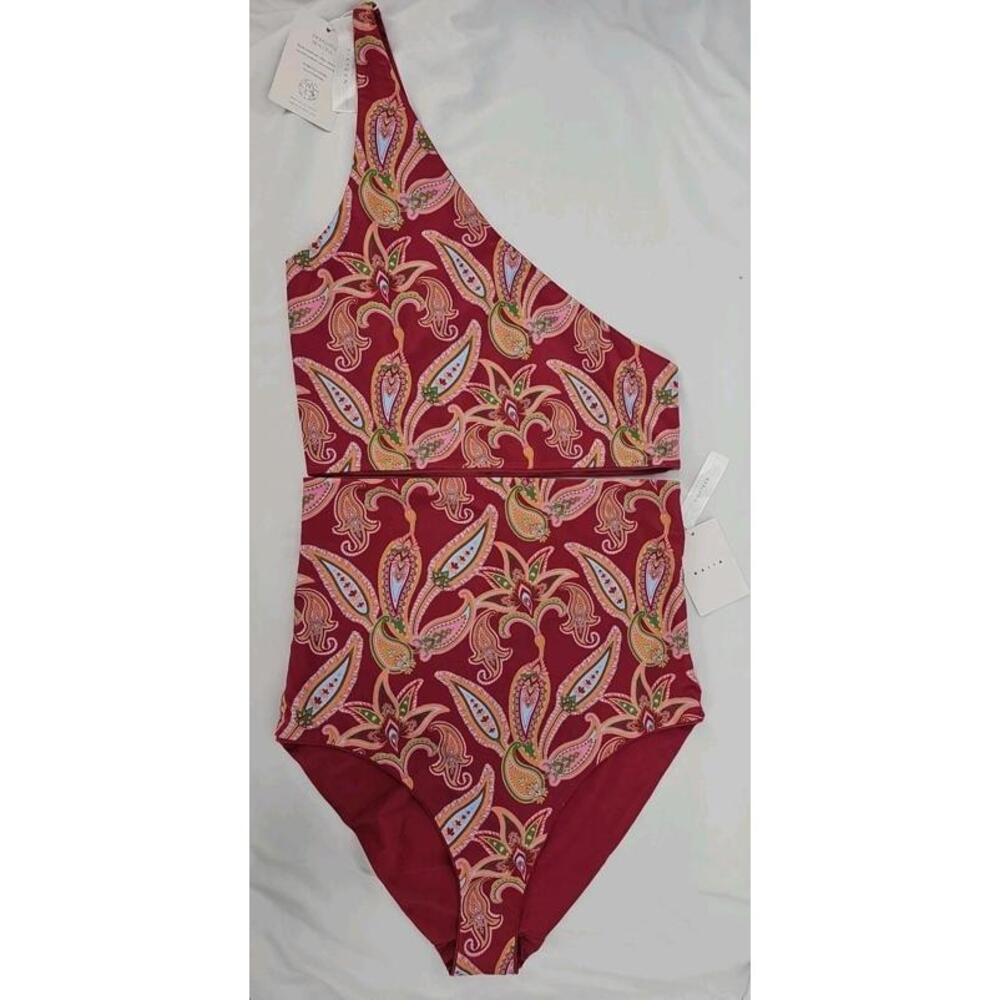 BAIIA Reversible‎ Bikini Top 12 And Bottoms Size 14 Pink Paisley NWT